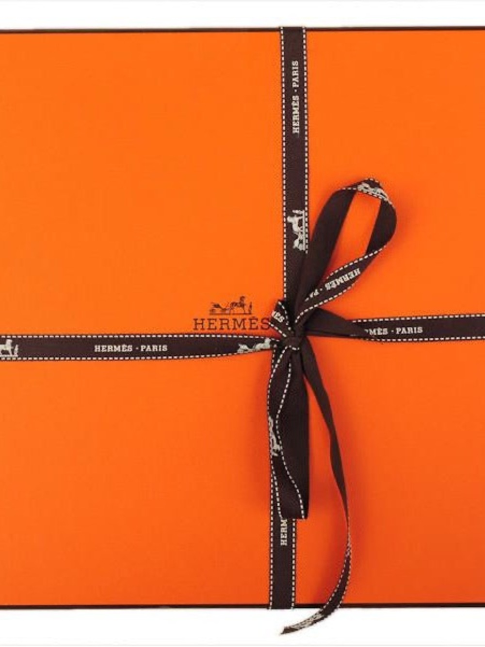 Delux Hermes Orange Box with Branded Ribbon